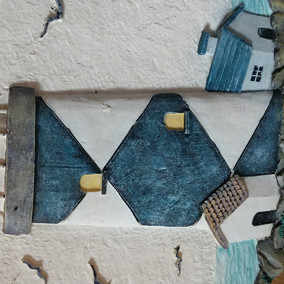 Faith Rollins By the Sea Harlequin Lighthouse Stepping Stone Hanging Wall Plaque - Picture 5 of 7